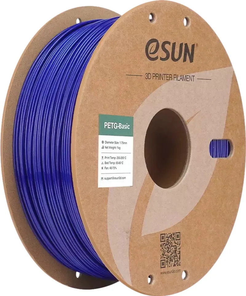 PETG BASIC 3D filament 1,75mm 1kg van eSun in Blauw – productfoto