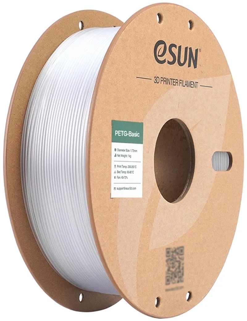 PETG-Basic Clear (1.75mm - 1kg) van eSun in Transparant – productfoto