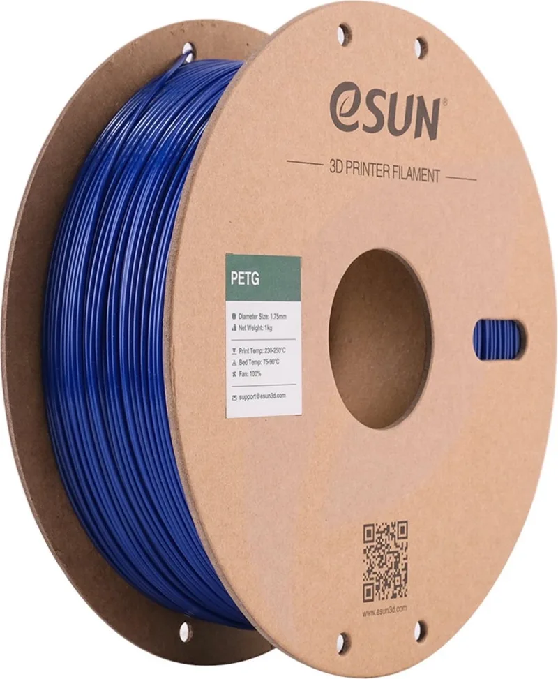 PETG Blauw massief / Solid blue 1 kg - 1.75mm - 3D printer filament de eSun en Massief blauw – photo produit