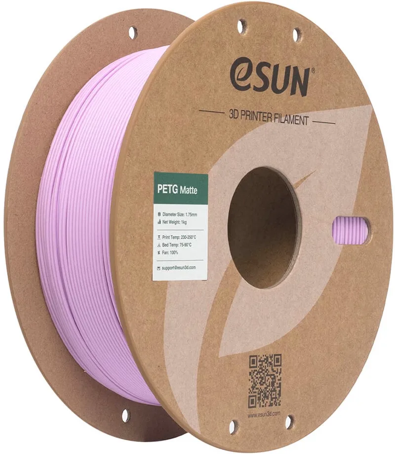 PETG-Matte Lilac (1.75mm - 1kg) van eSun in Paars – productfoto