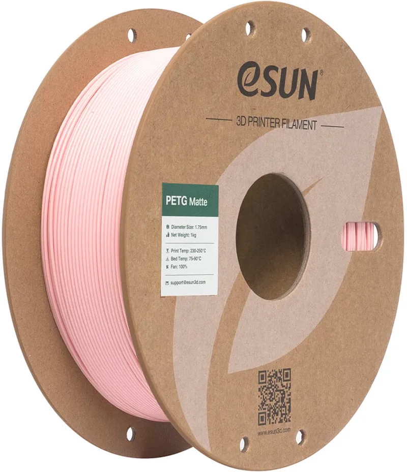 PETG-Matte Peach Pink (1.75mm - 1kg) van eSun in Perzikkleur, Roze – productfoto