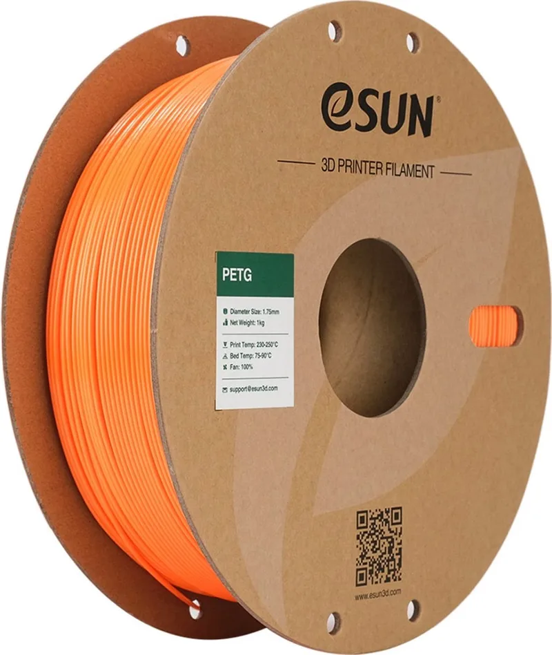 PETG / Solid orange 1 kg - 1.75mm - 3D printer filament fra eSun, Massief oranje – produktbillede