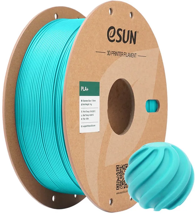 PLA+ 1 kg - 1.75mm - 3D printer filament van eSun in Aqua – productfoto