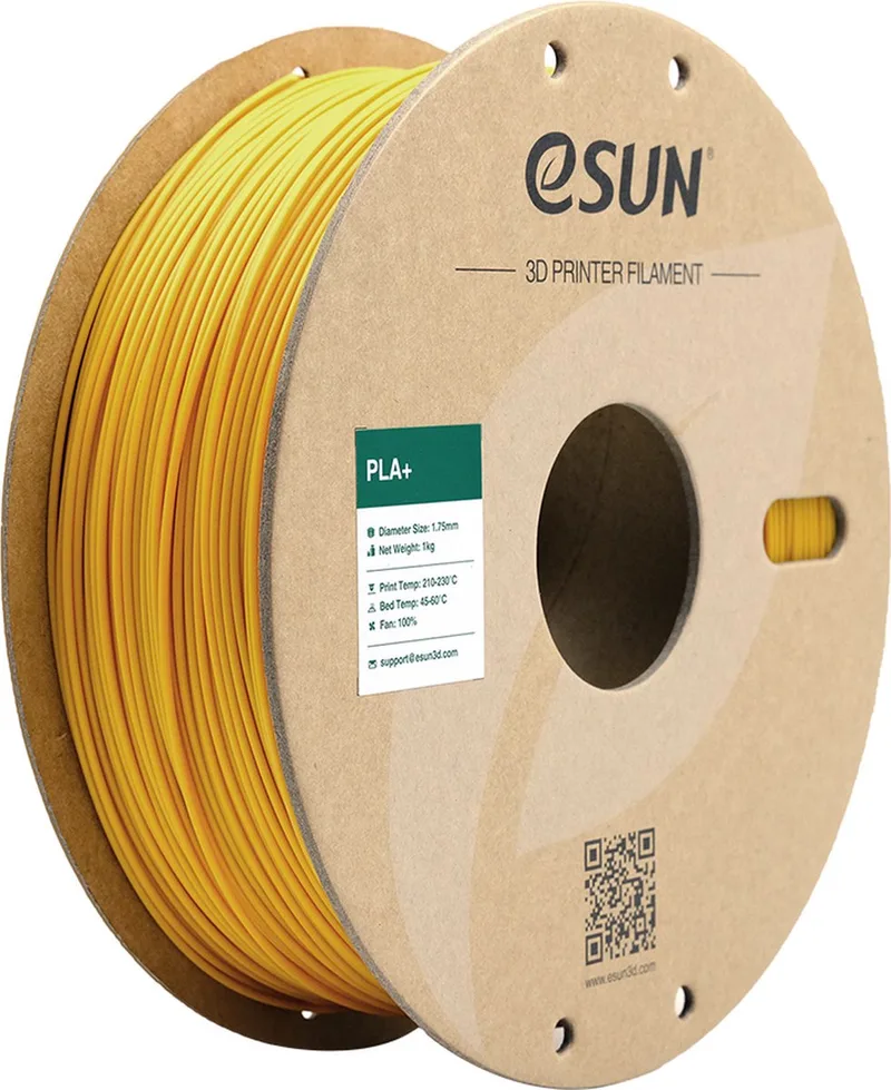 PLA+ - 1kg - 1.75mm - 3D printer filament de eSun en Jaune – photo produit