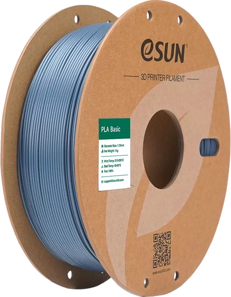 PLA 3D Filament 1,75mm 1kg van eSun in Zilver – productfoto