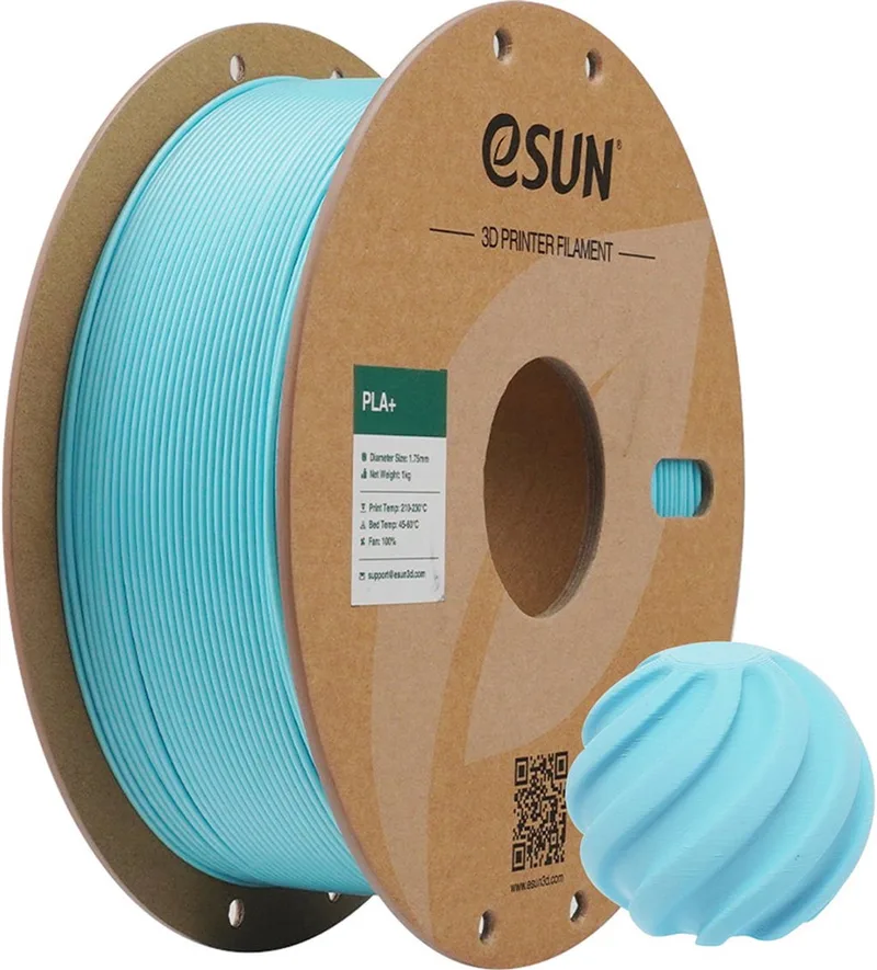 PLA+ / Baby blue 1 kg - 1.75mm - 3D printer filament van eSun in Baby blauw – productfoto
