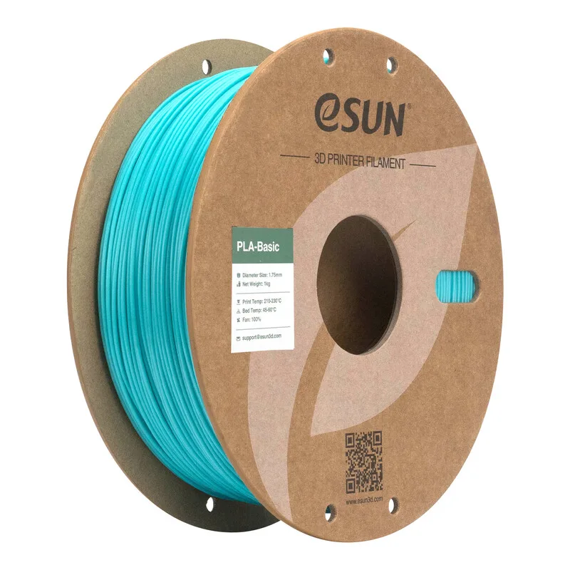 PLA-Basic 3D-printfilament 1,75 mm - Aqua 1 kg, Hoge snelheid & hoge kosteneffectiviteit geüpgraded PLA 3D-filament voor de meeste printers snelle levering by eSun – product photo
