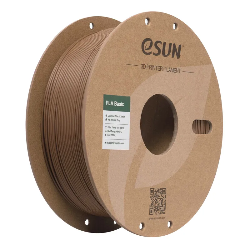 PLA-Basic 3D-printfilament 1,75 mm - Bruin 1 kg, Hoge snelheid & hoge kosteneffectiviteit geüpgraded PLA 3D-filament voor de meeste printers snelle levering de eSun – photo produit