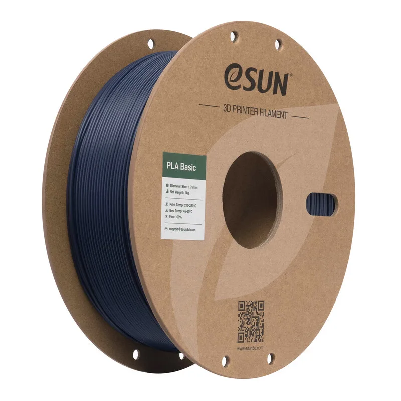 PLA-Basic 3D-printfilament 1,75 mm - Donkerblauw 1 kg, Hoge snelheid & hoge kosteneffectiviteit geüpgraded PLA 3D-filament voor de meeste printers snelle levering von eSun – Produktfoto
