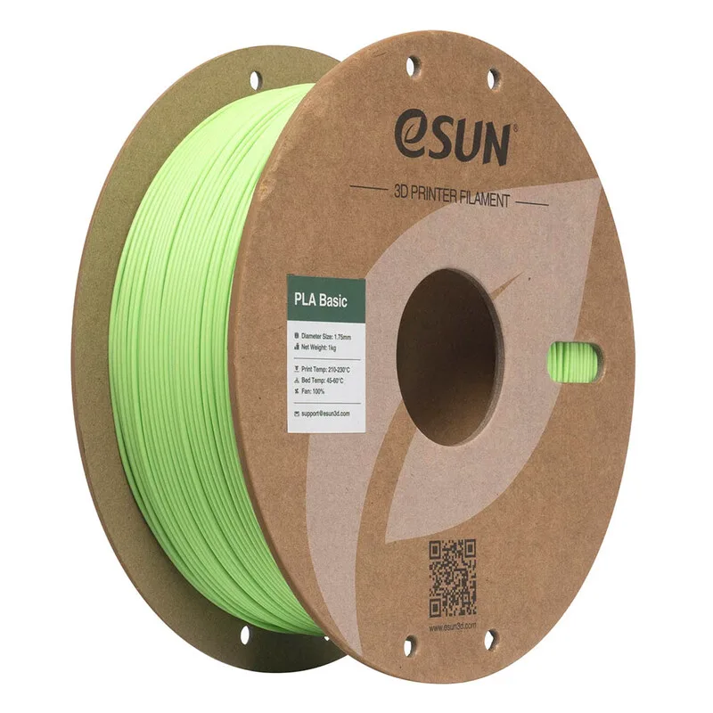 PLA-Basic 3D-printfilament 1,75 mm-Peak Green 1 kg, Hoge snelheid & hoge kosteneffectiviteit geüpgraded PLA 3D-filament voor de meeste printers snelle levering by eSun – product photo