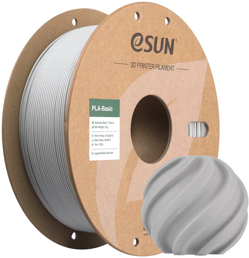 PLA-Basic Concrete (1.75mm - 1kg) by eSun in Grey – product photo