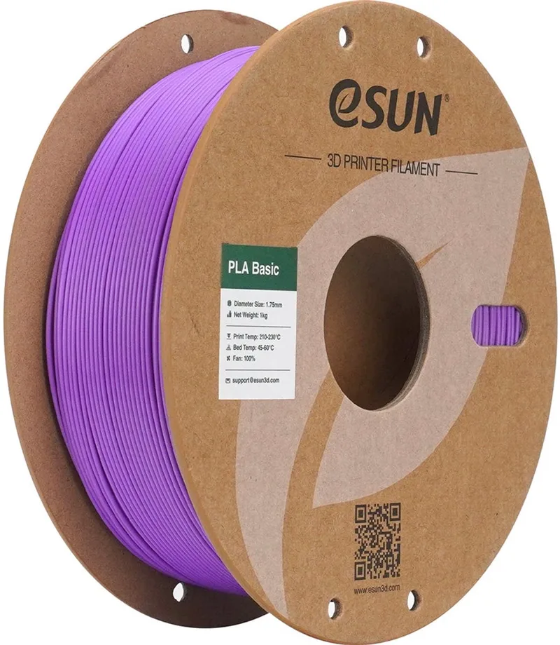 PLA-Basic Druif paars / Grape purple 1 kg - 1.75mm - 3D printer filament van eSun in Druif paars, Grape purple – productfoto