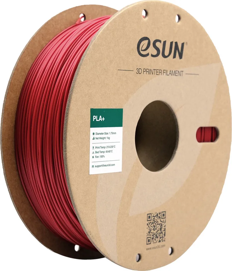 PLA+ Brandweer Rood/Fire Engine Red - 1kg - 1.75mm - 3D printer filament by eSun in Red – product photo