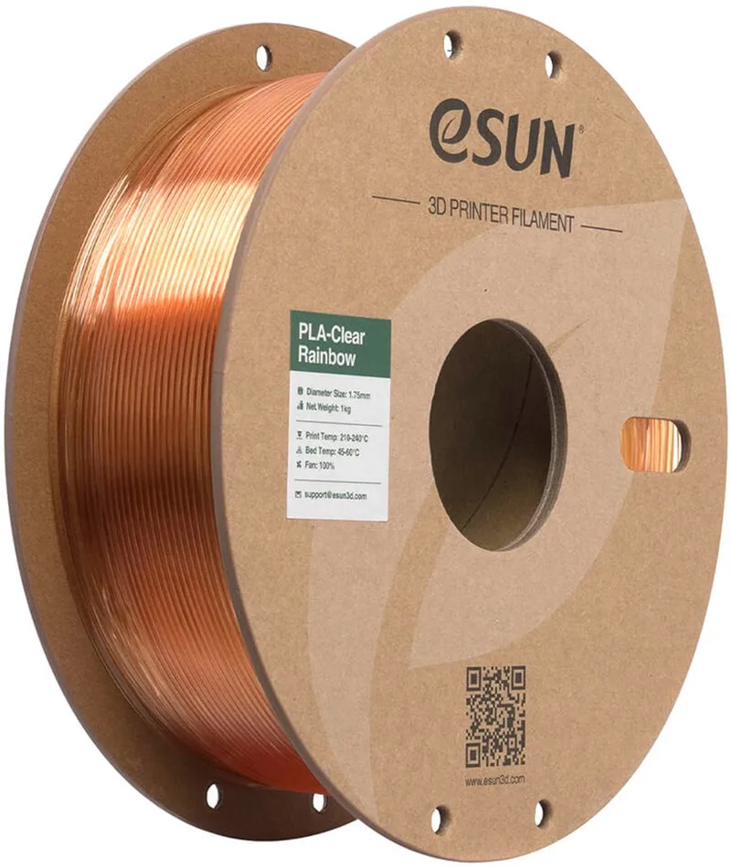 PLA-Clear Rainbow Geel Roze / Yellow Pink 1 kg - 1.75mm - 3D printer filament by eSun in Geel Roze, Yellow Pink – product photo
