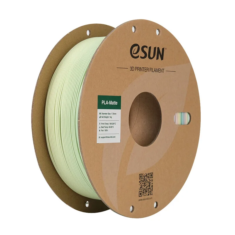 PLA Mat Regenboog 3D-printing Filament 1,75 mm - Regenboog B 1 kg, Hoge Snelheid Printen, Matte Textuur, Regenboogkleuren 3D-printing Materiaal Voor 3D FDM Printers fra eSun – produktbillede