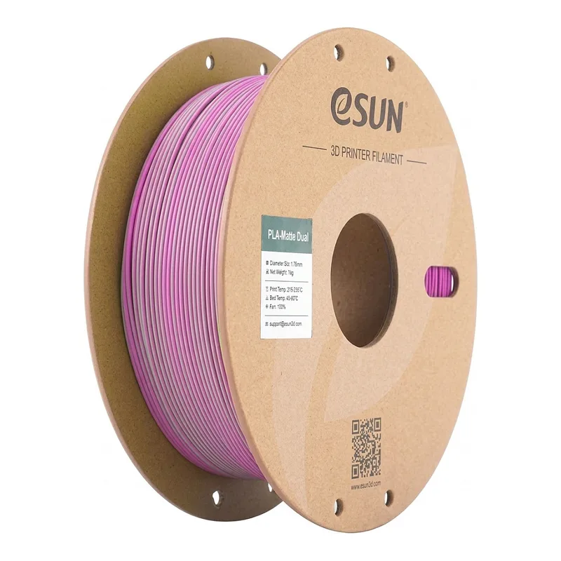 PLA MATTE DUAL 1,75mm GREEN PINK 1kg by eSun – product photo