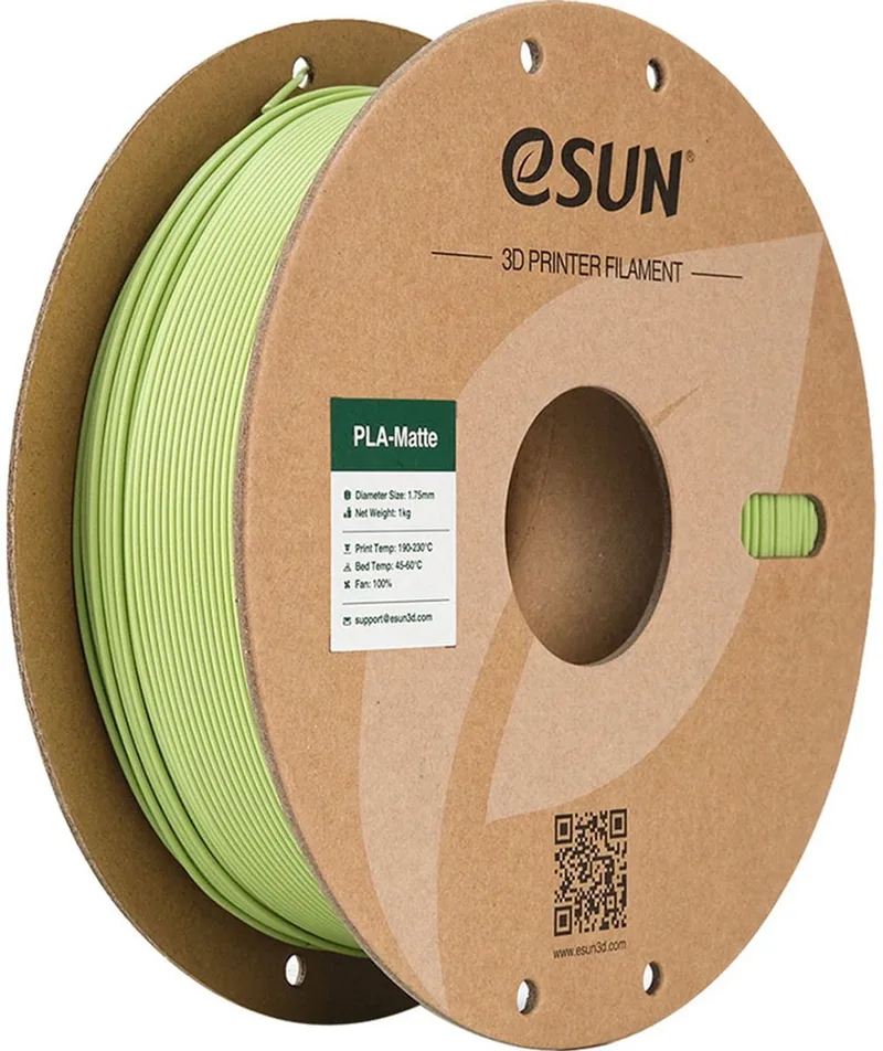 PLA-Matte / Matcha green 1 kg - 1.75mm - 3D printer filament fra eSun, Matcha groen – produktbillede
