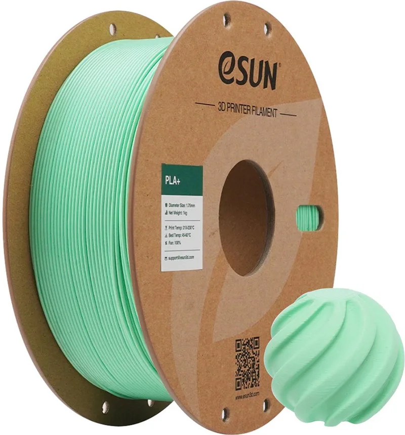 PLA+ Mint groen / Mint green 1 kg - 1.75mm - 3D printer filament by eSun in Mint groen, Mint green – product photo