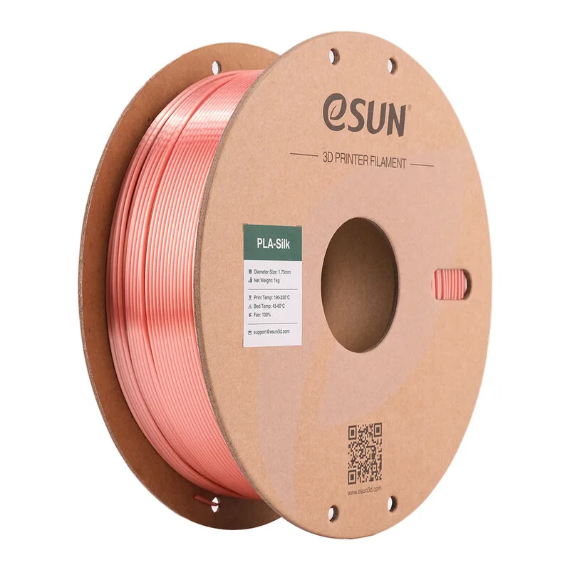 PLA-Silk Roségold Filament 1,75 mm, Seidige Textur Glatte Drucke 3D-Filament Für die meisten 3D-Drucker DIY-Kunstwerk 1 kg (2,2 lbs) Spule by eSun – product photo