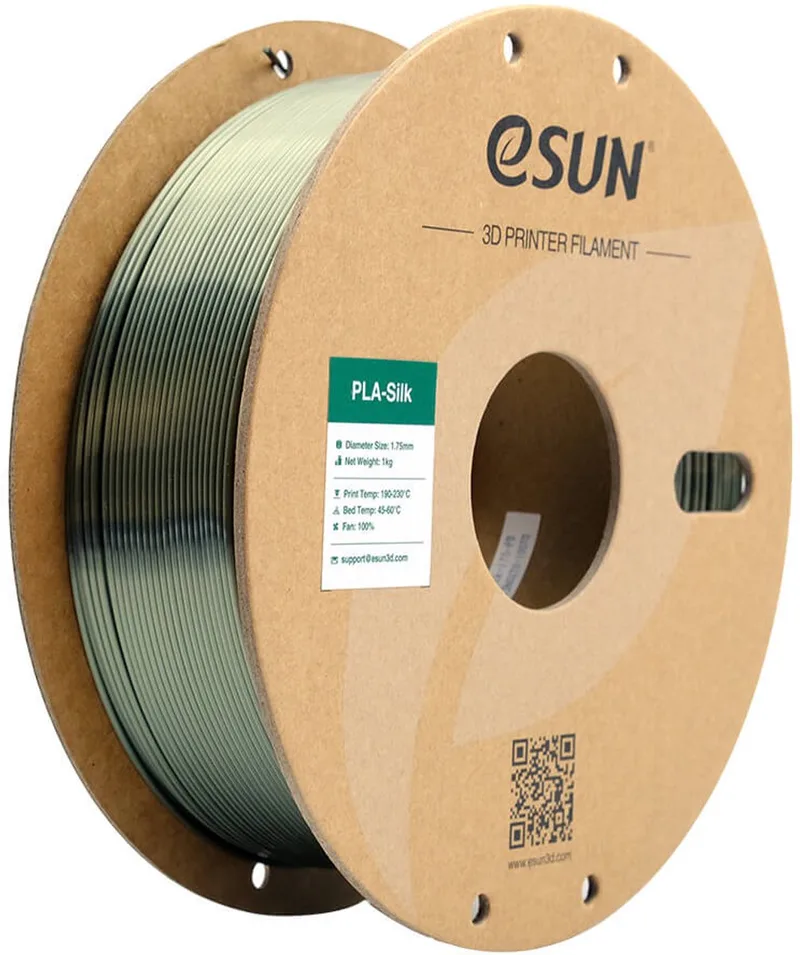 PLA-Silk zijdeglans / Bronze 1 kg - 1.75mm - 3D printer filament by eSun in Bronze – product photo
