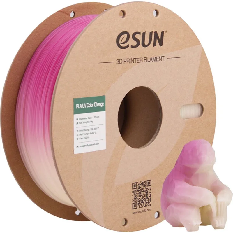 PLA-UV Color change 1 kg - 1.75mm - 3D printer filament van eSun in Fuchsia – productfoto