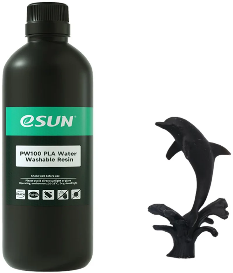 Water Washable Resin, Black – 0.5kg van eSun in Zwart – productfoto