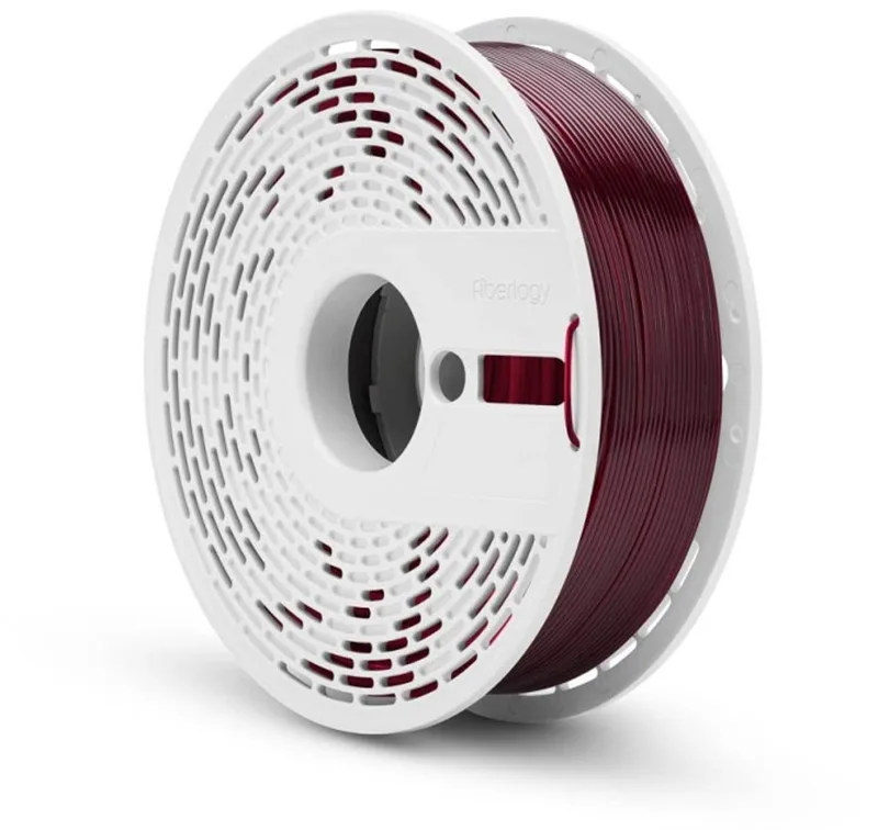 Easy PETG Burgundy Transparent van Fiberlogy in Bordeaux rood transparant – productfoto