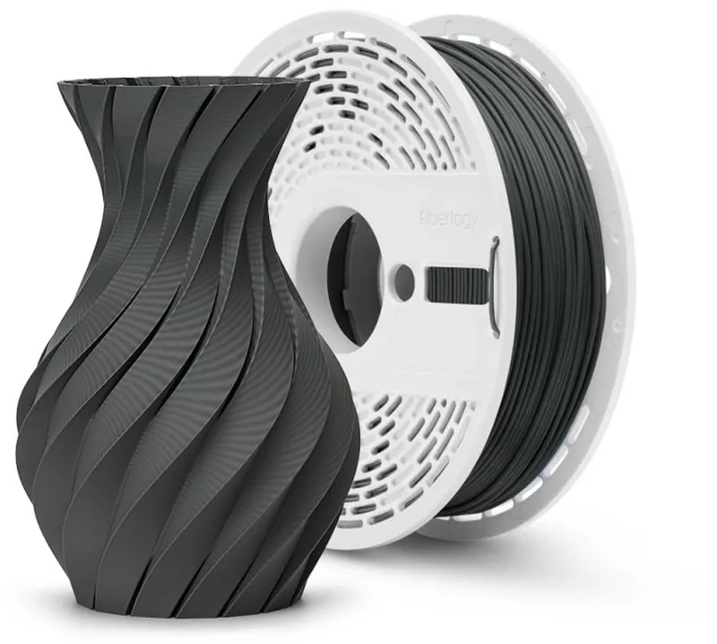 Matte PLA Graphite van Fiberlogy in Grafietgrijs – productfoto