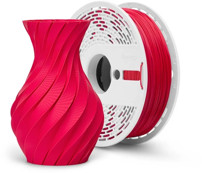 Matte PLA Red van Fiberlogy in Rood – productfoto