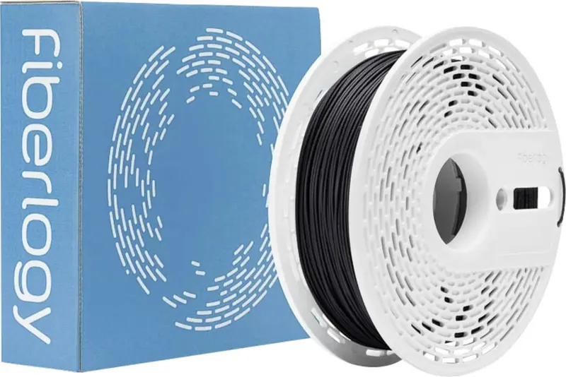 WOOD-BLACK-175-075 FiberWood Filament PLA Compound Holzähnliche Optik, Leicht zu schleifen, Gute Lackhaftung 1.75 mm 750 g Schwarz 1 St. von Fiberlogy – Produktfoto