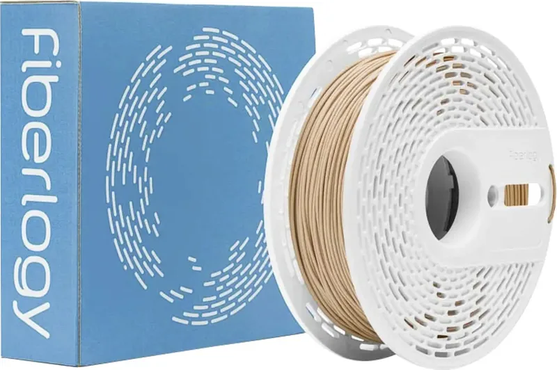 WOOD-NATUR-175-075 FiberWood Filament PLA Compound Holzähnliche Optik, Leicht zu schleifen, Gute Lackhaftung 1.75 mm 750 g Natural 1 St. von Fiberlogy – Produktfoto