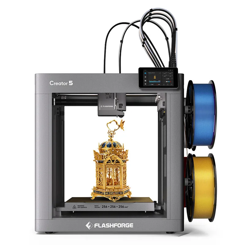Creator 5 4-sproeiers meerkleurige 3D-printer, max. 600 mm/s snelle printen, 320°C extrudertemperatuur, bouwvolume 256 x 256 x 256 mm by Flashforge – product photo