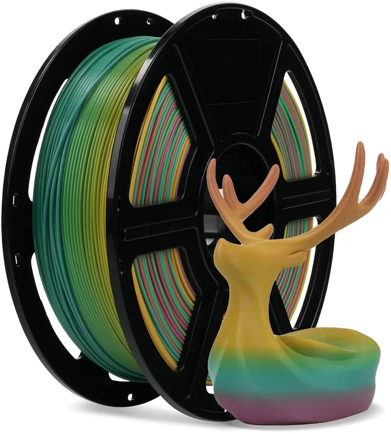 PLA Filament - Cyan/Magenta/Geel - 1.75mm - Biologisch Afbreekbaar - 1kg van Flashforge in Iridescent Symphony – productfoto