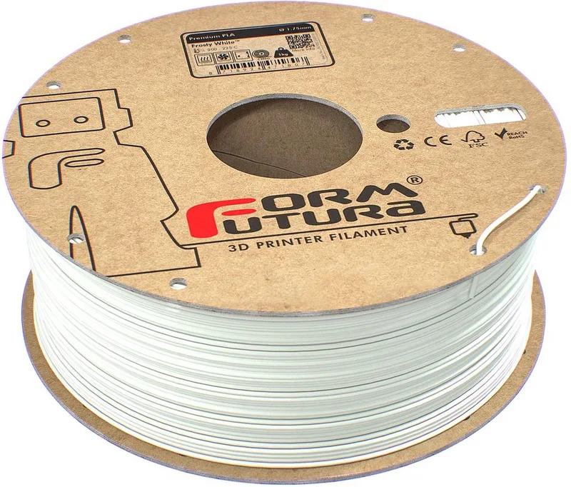 1.75mm Premium PLA - Frosty - 3D Printer Filament van Formfutura in Wit – productfoto
