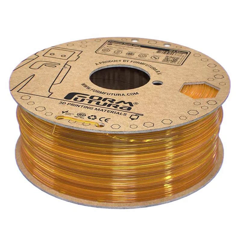 EasyFil ePETG Filament - 1.75 mm - Transparent Yellow - 1000 gram van Formfutura in Transparant Geel – productfoto