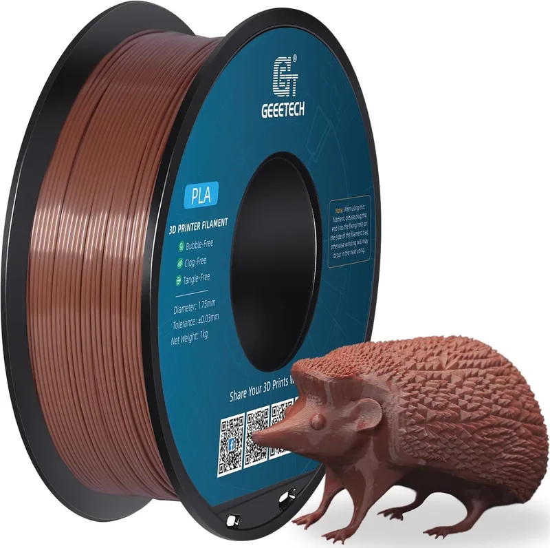 Filament PLA Brown/ 1.75mm 1kg 3D Printer Filament von Geeetech in Braun – Produktfoto