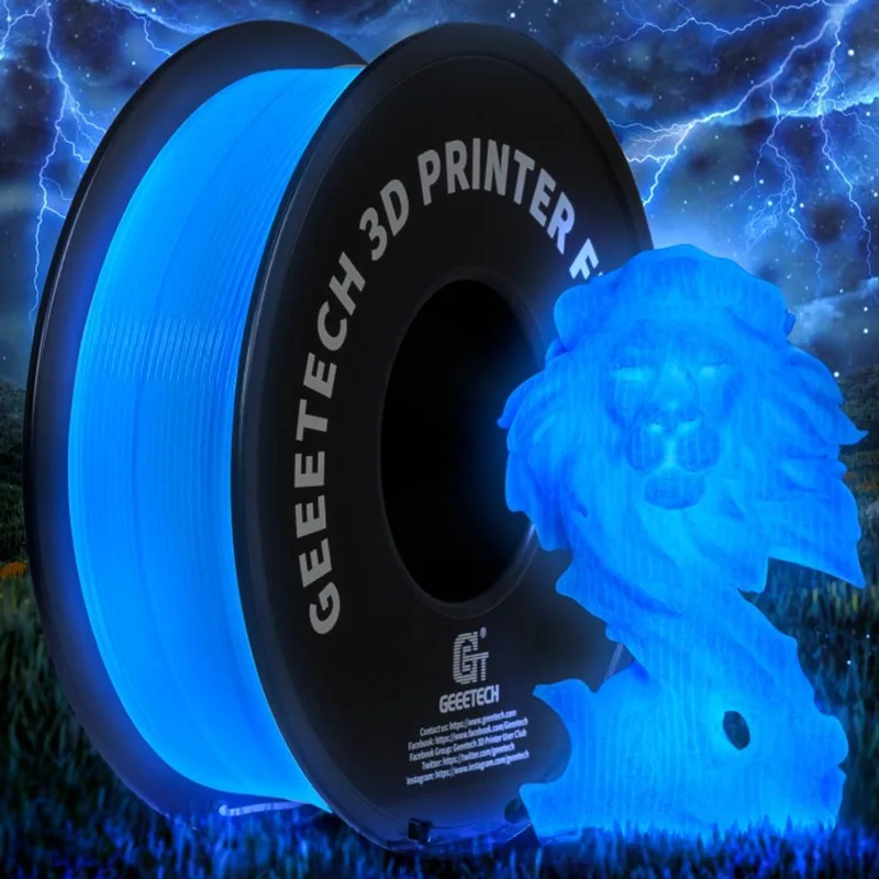 Luminous PLA Blue (1.75mm - 1kg) van Geeetech in Blauw – productfoto