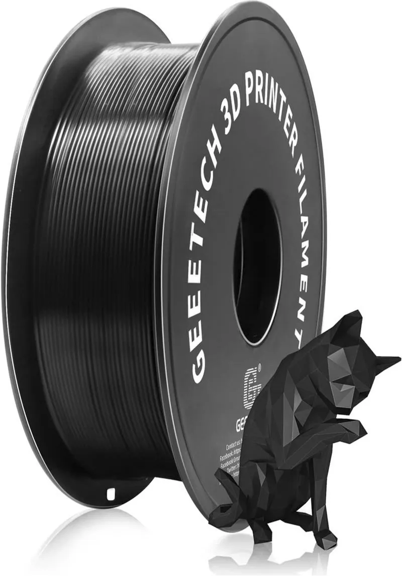 PETG Filament – 1.75mm – 1KG – Sterk & Duurzaam 3D Printer Filament van Geeetech in Zwart – productfoto