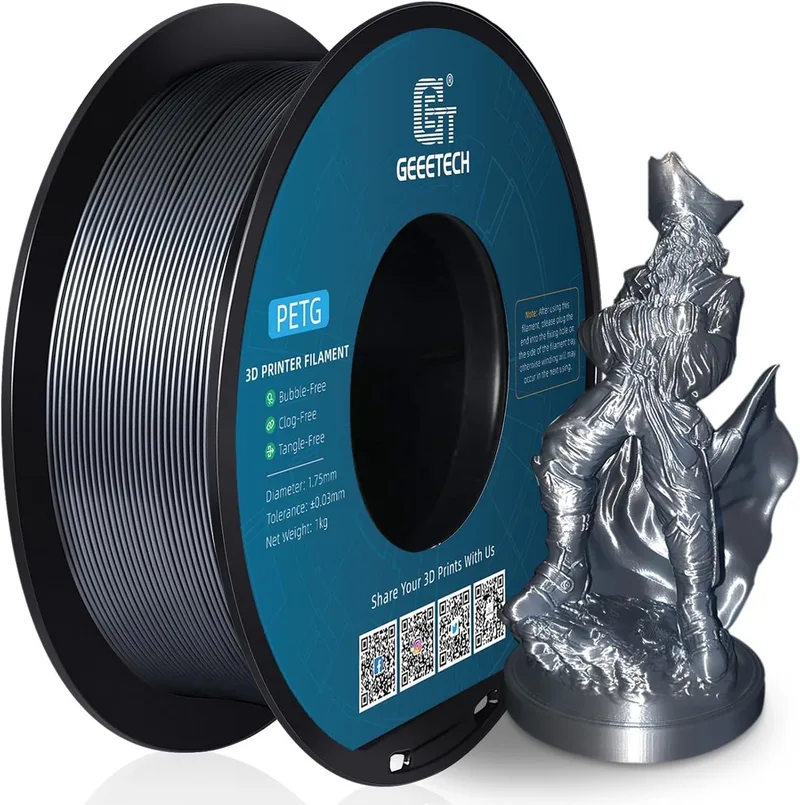 PETG Silver (1.75mm - 1kg) van Geeetech in Zilver – productfoto