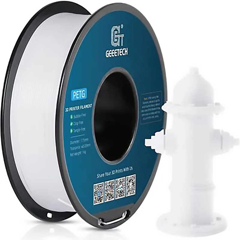 PETG Wit 1kg 3D-Printer Filament Wit – 1.75mm – 1KG – Sterk & Duurzaam PETG Filament van Geeetech – productfoto