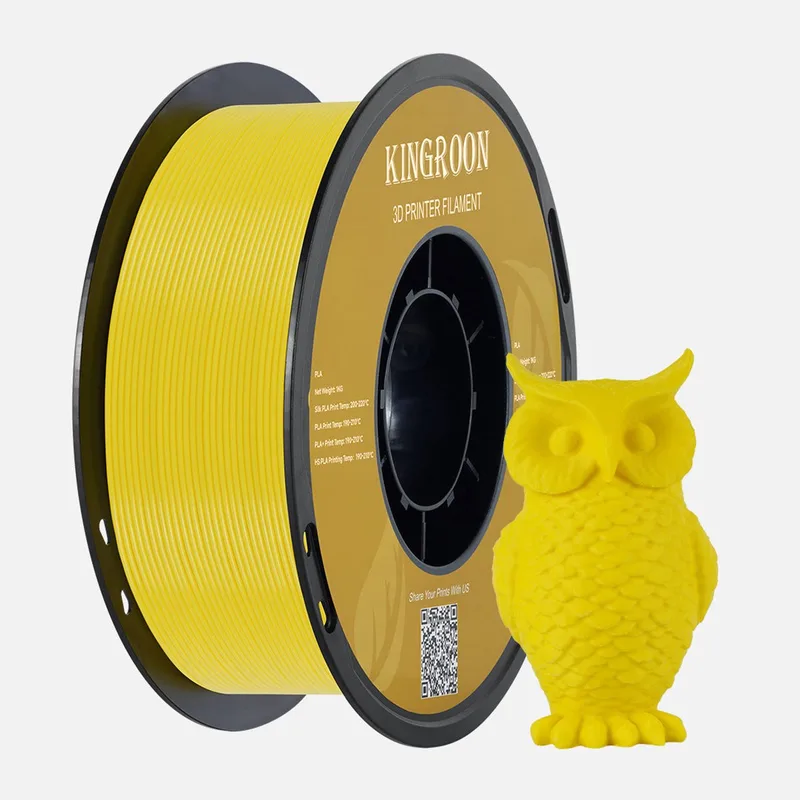 Filament PLA Yellow/ 1.75mm 1kg 3D Printer Filament van Kingroon in Geel – productfoto