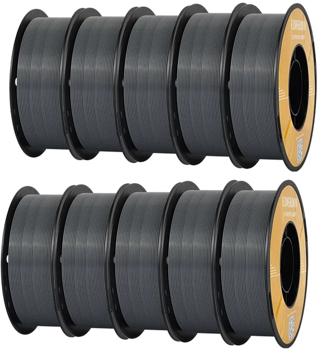 PETG Filament 1,75 mm 10 kg Grijs – 3D Printer Filament voor FDM/FFF 3D-Printers – Hoge Sterkte, Nauwkeurig en Eenvoudig te Printen