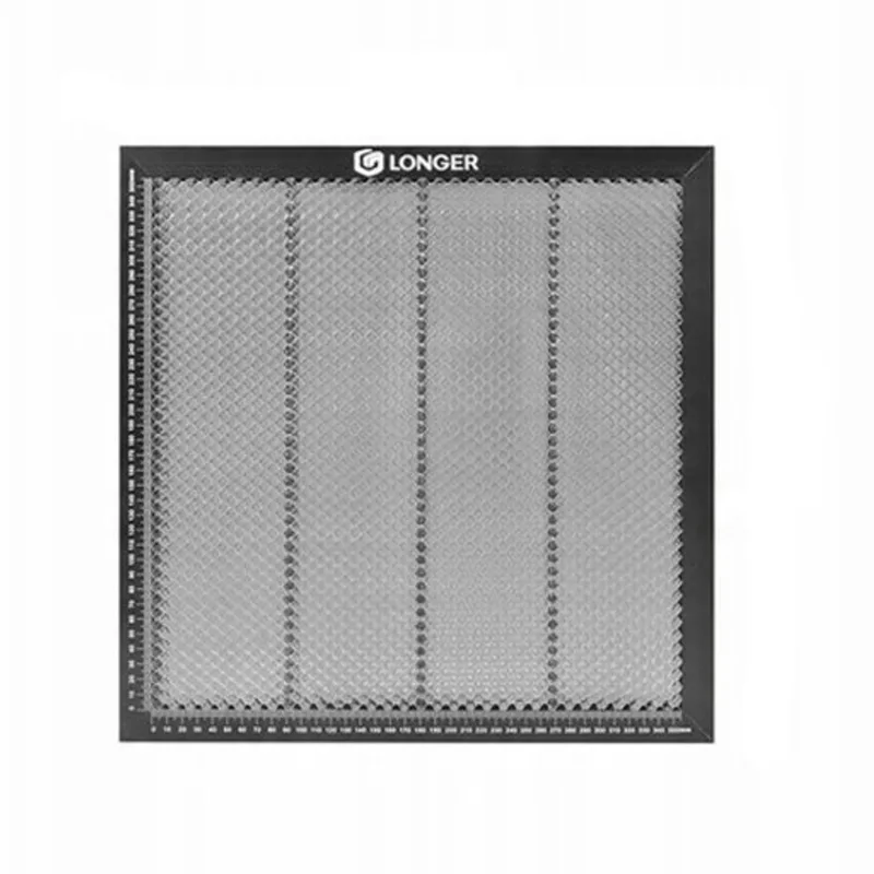 Honingraat Werkplaat 400×400mm – Laser Graveer Accessoire – Aluminium – Snijbescherming & Snelle Rookafvoer – Voor Hout, Acryl en Leer van Longer – productfoto