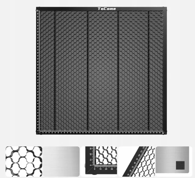 Honingraat Werkplaat 500×500mm – Lasergraveermachine Accessoire – staal- & Graveerplatform – Snijbescherming & Snelle Rookafvoer – Compatibel met RAY5 5W en andere 400×400mm machines