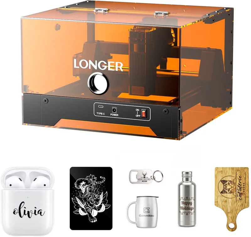 RAY5 Mini 3.5W Lasergraveermachine – Snijden & Graveren – WiFi/App – Direct Klaar voor Gebruik van Longer – productfoto