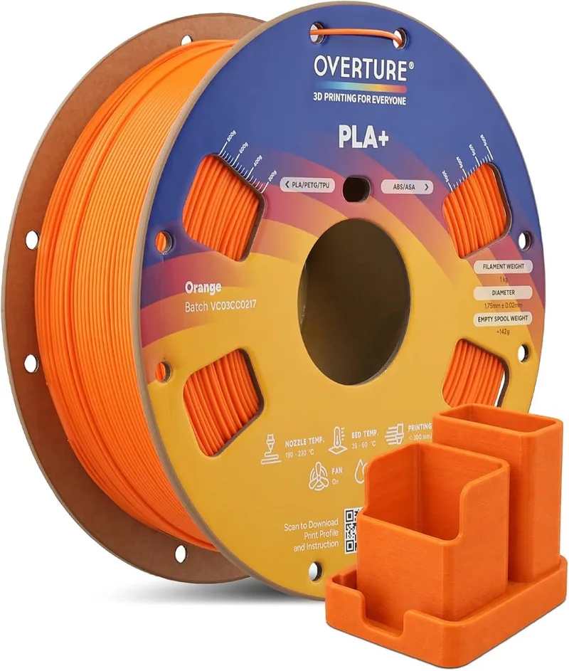 PLA Plus 2.0 (PLA+) Filament 1.75mm-Oranje by Overture – product photo