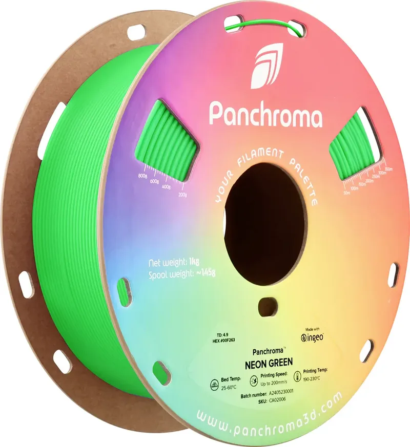 CA02006 Panchroma™ Neon Filament PLA fluoreszierend, Farbwechsel 1.75 mm 1000 g Neon-Grün (fluoreszierend) 1 St. von Polymaker – Produktfoto