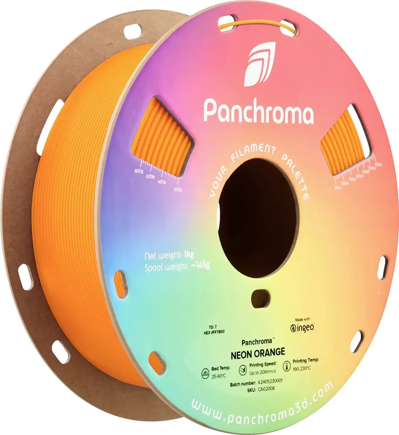 CA02008 Panchroma™ Neon Filament PLA fluoreszierend, Farbwechsel 1.75 mm 1000 g Neon-Orange (fluoreszierend) 1 St. von Polymaker – Produktfoto