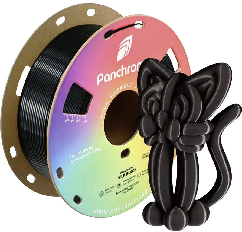 CA03001 Panchroma™ Silk Filament PLA kunststof Zijdeglans 1.75 mm 1000 g Zwart 1 stuk(s) van Polymaker in Kleurloos – productfoto