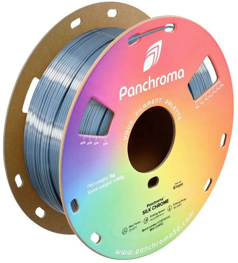 CA03005 Panchroma™ Silk Filament PLA kunststof Zijdeglans 1.75 mm 1000 g Chrome 1 stuk(s) by Polymaker in Kleurloos – product photo